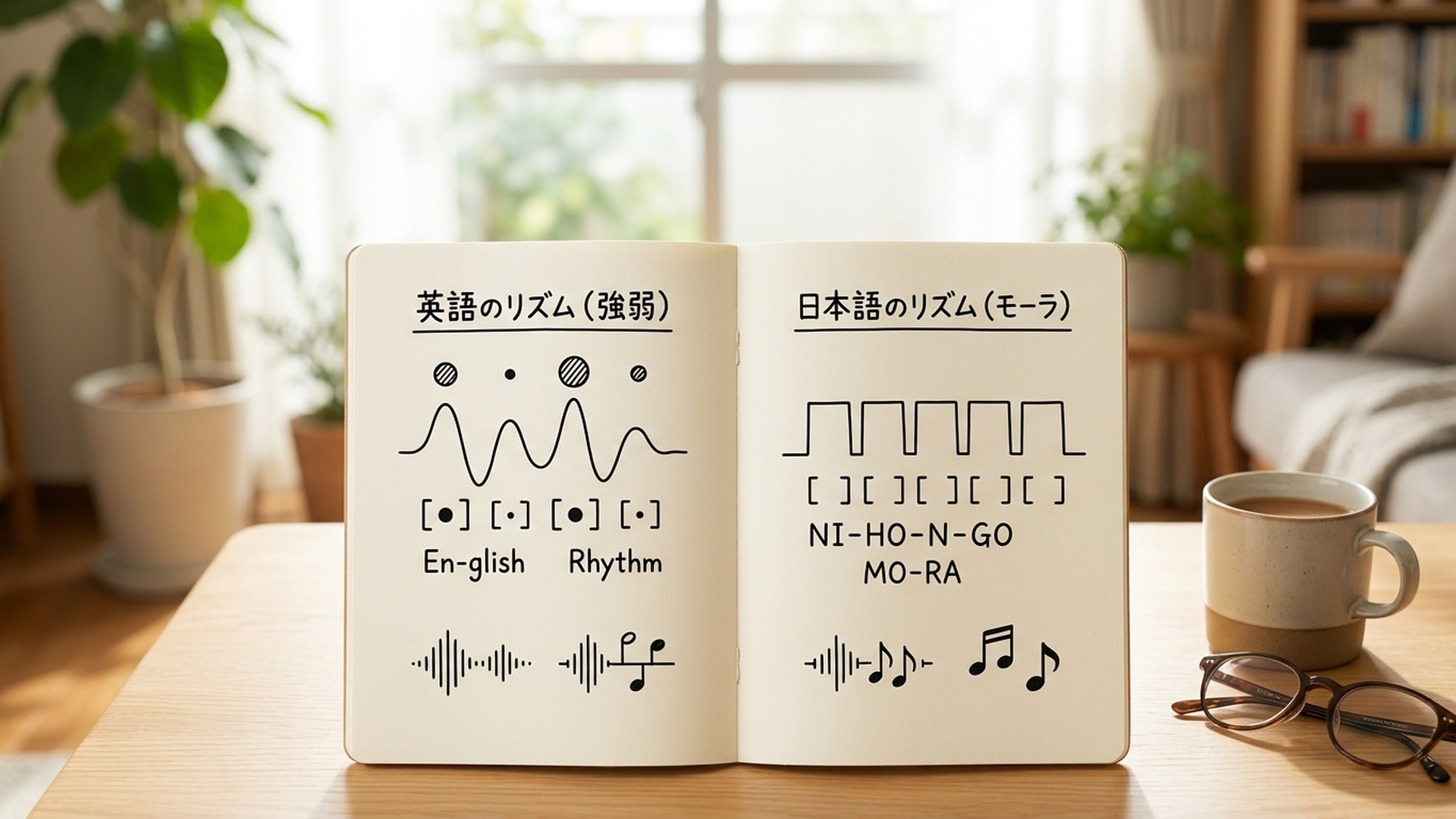 英語と日本語のリズムと音節・音韻構造の違い！英語耳を育てるリズムの仕組み の内容に合う挿絵（追加1枚目）