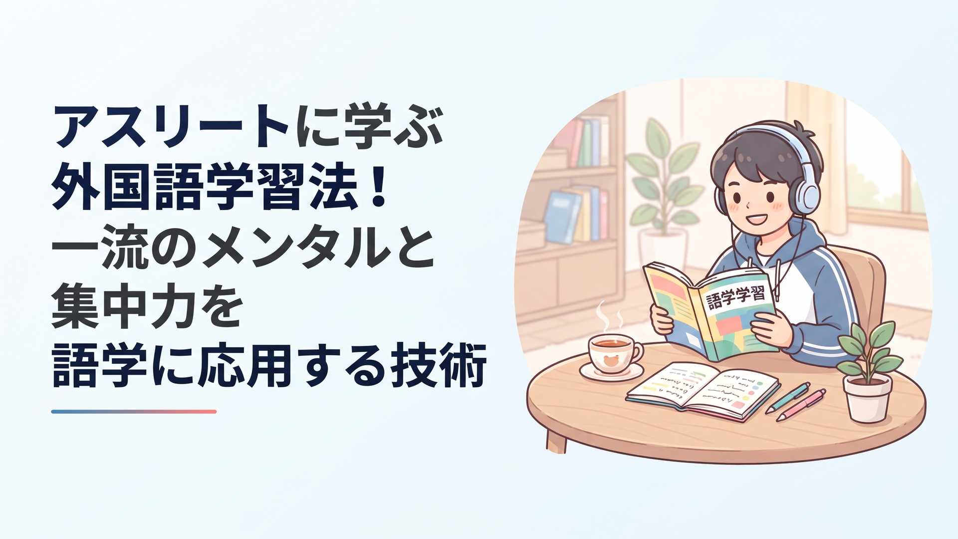 アスリートに学ぶ外国語学習法！一流のメンタルと集中力を語学に応用する技術